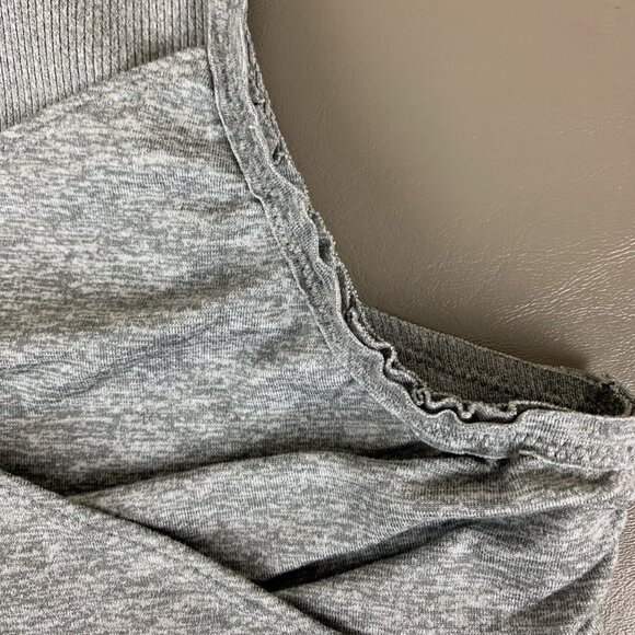Free People Movement Womens M Cropped Tank Top Gray Cross Front Bralette Bra - Picture 4 of 16